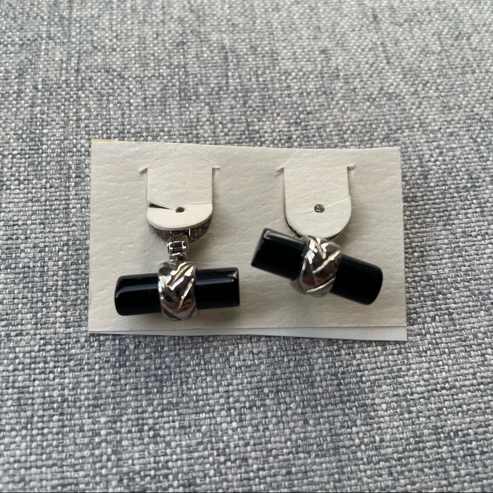 Black and Silver Cuff Links